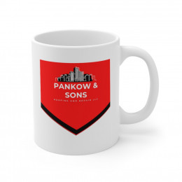 Pankow and Sons Roofing White  Mug 11oz