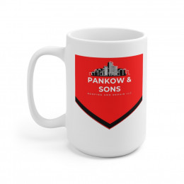 Pankow and Sons Roofing white Mug 15oz