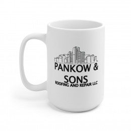 Pankow and Sons Roofing white Mug 15oz