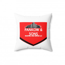 Pankow and Sons Roofing White Spun Polyester Square Pillow gift